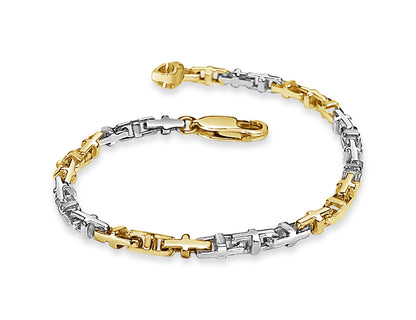 Handmade Solid Gold Anchor Mariner Bracelet , 3mm