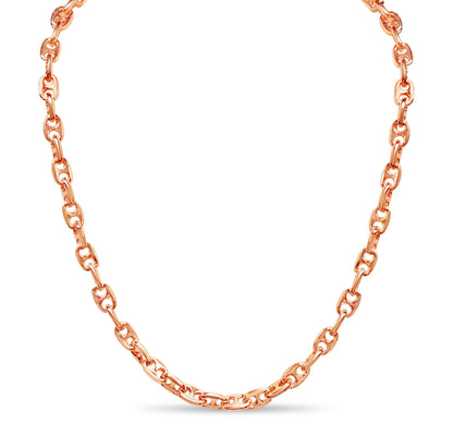 Handmade Solid Gold Anchor Mariner Necklace , 8mm