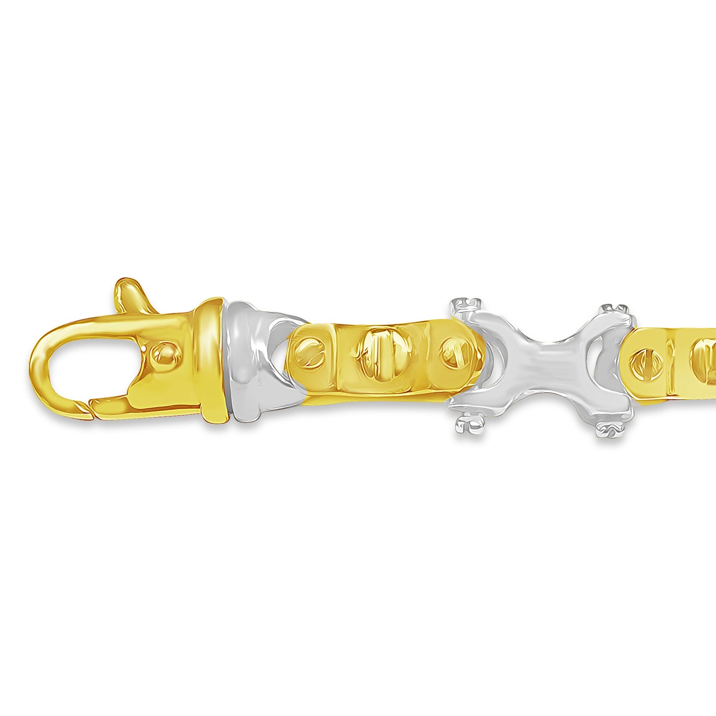 Handmade Solid Gold Equestrian Bracelet , 9mm