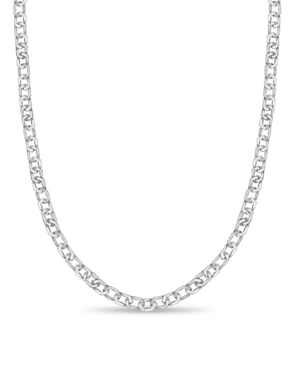 Handmade Solid Gold Curb Necklace , 11mm