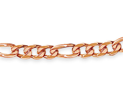 Handmade Solid Gold Figaro Bracelet , 15mm