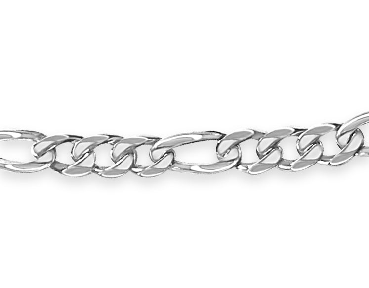 Handmade Solid Gold Figaro Bracelet , 15mm