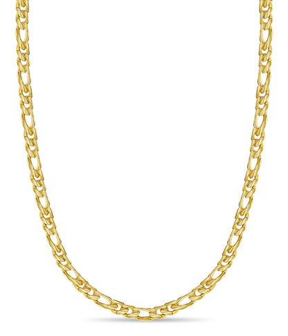 Handmade Solid Gold Figaro Necklace , 18mm