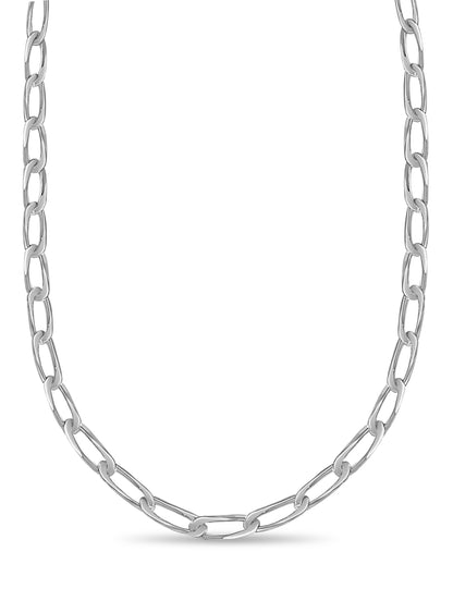 Handmade Solid Gold Flat Necklace , 9mm