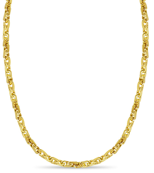 Handmade Solid Gold Fancy Rolo Necklace , 5mm