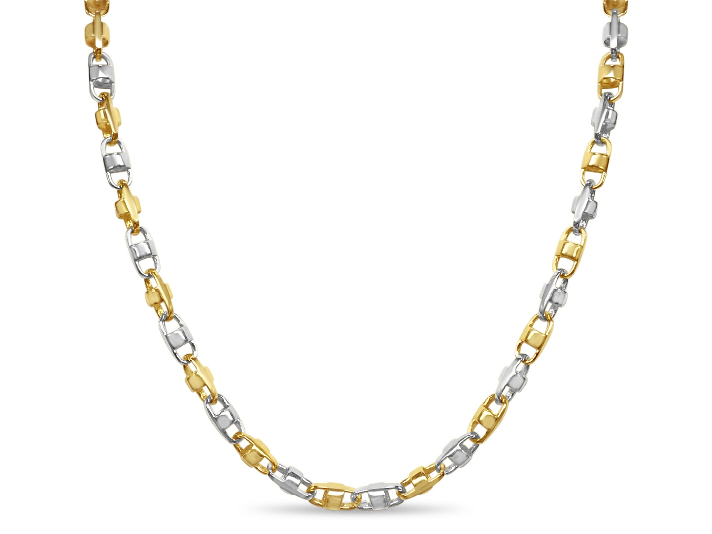 Handmade Solid Gold Anchor Mariner Necklace , 7mm