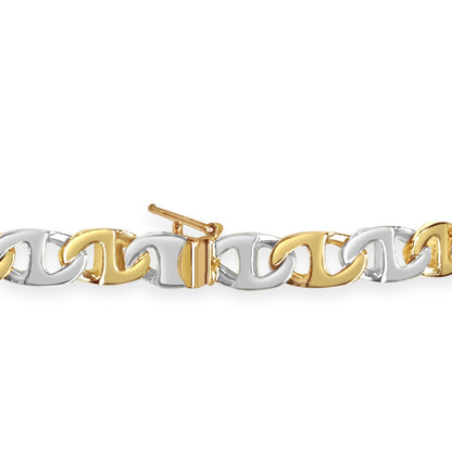 Handmade Solid Gold Mariner Bracelet , 7mm