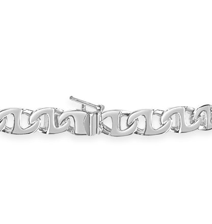 Handmade Solid Gold Mariner Bracelet , 7mm