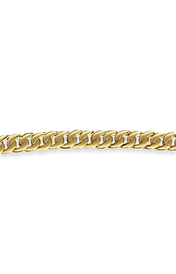 Handmade Solid Gold Curb Necklace , 10mm