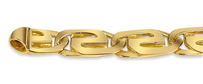 Handmade Solid Gold Tiger Eye Bracelet , 9mm