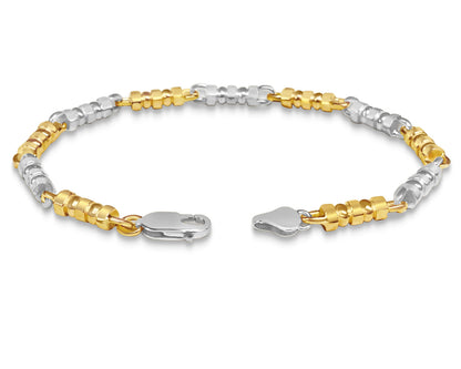 Handmade Solid Gold Bead Bracelet , 5mm