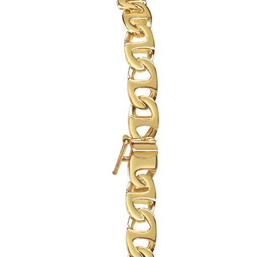 Handmade Solid Gold Mariner Bracelet , 7mm