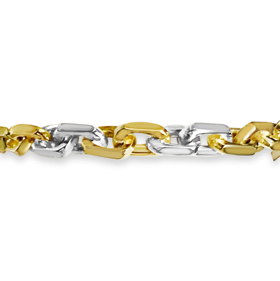 Handmade Solid Gold Fancy Rolo Bracelet , 5mm