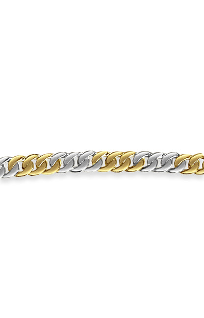 Handmade Solid Gold Curb Bracelet , 10mm