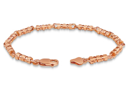 Handmade Solid Gold Bead Bracelet , 5mm