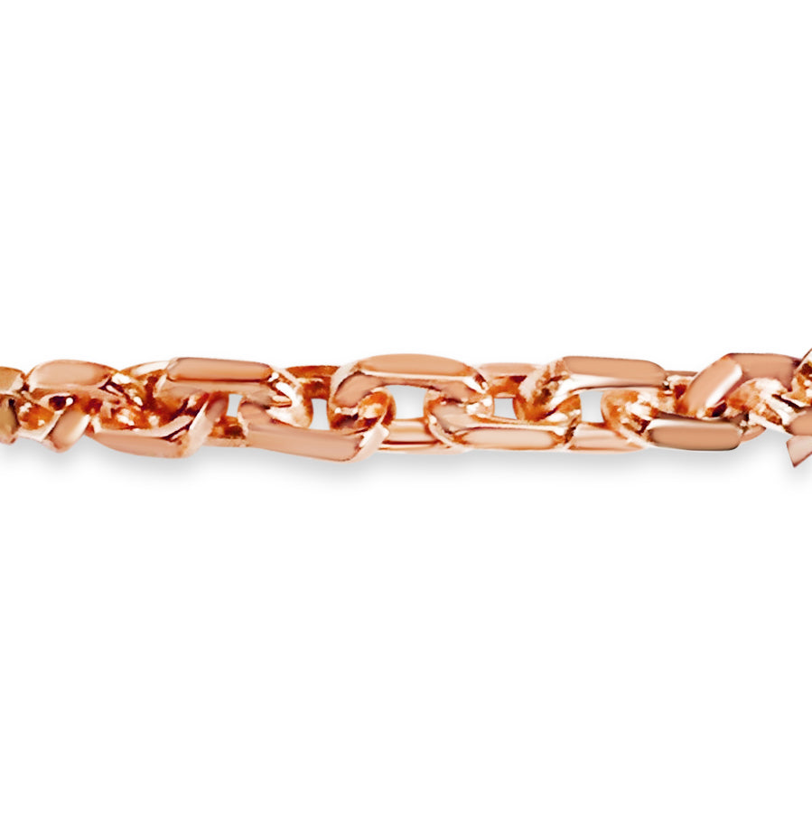 Handmade Solid Gold Fancy Rolo Bracelet , 5mm