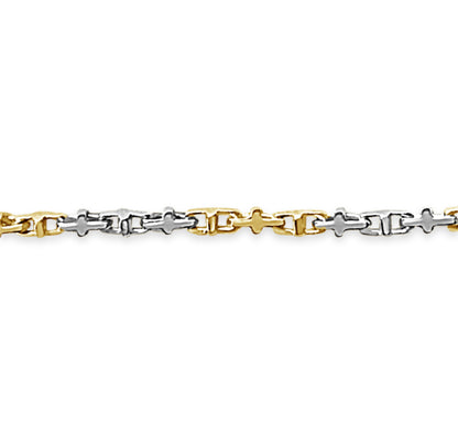 Handmade Solid Gold Anchor Mariner Bracelet , 3mm