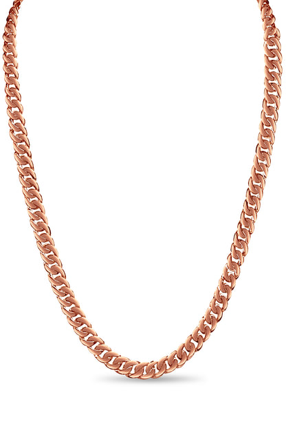 Handmade Solid Gold Curb Necklace , 10mm