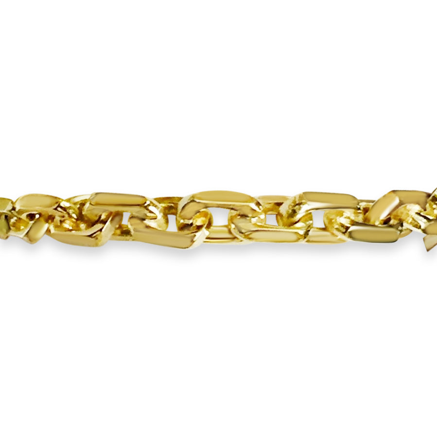 Handmade Solid Gold Fancy Rolo Bracelet , 5mm