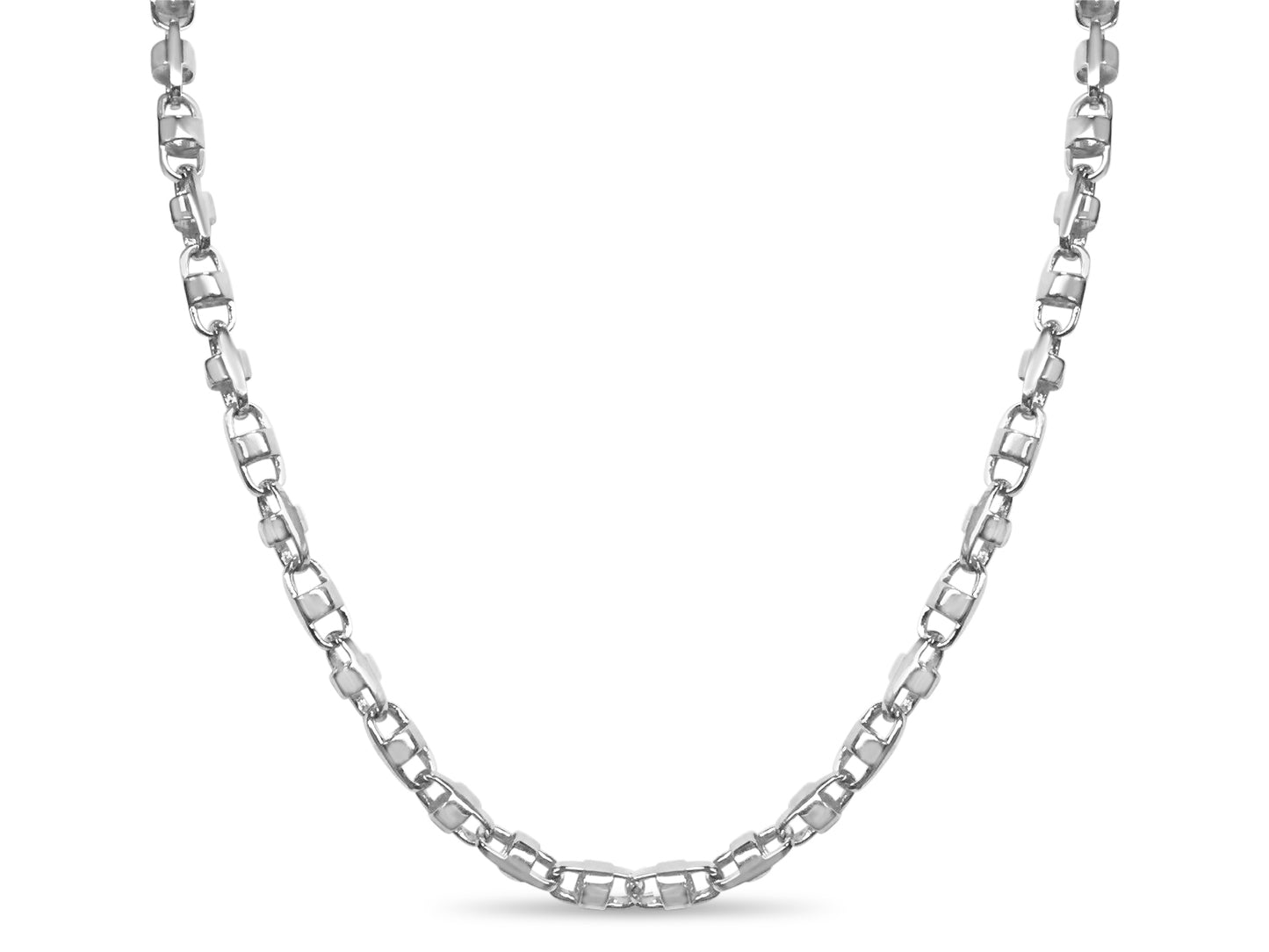 Handmade Solid Gold Anchor Mariner Necklace , 7mm