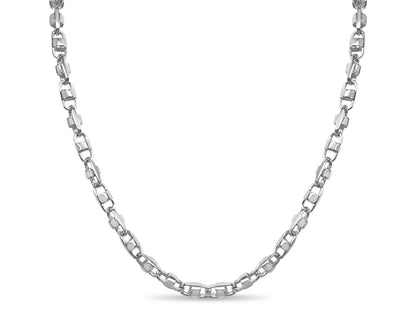 Handmade Solid Gold Anchor Mariner Necklace , 7mm