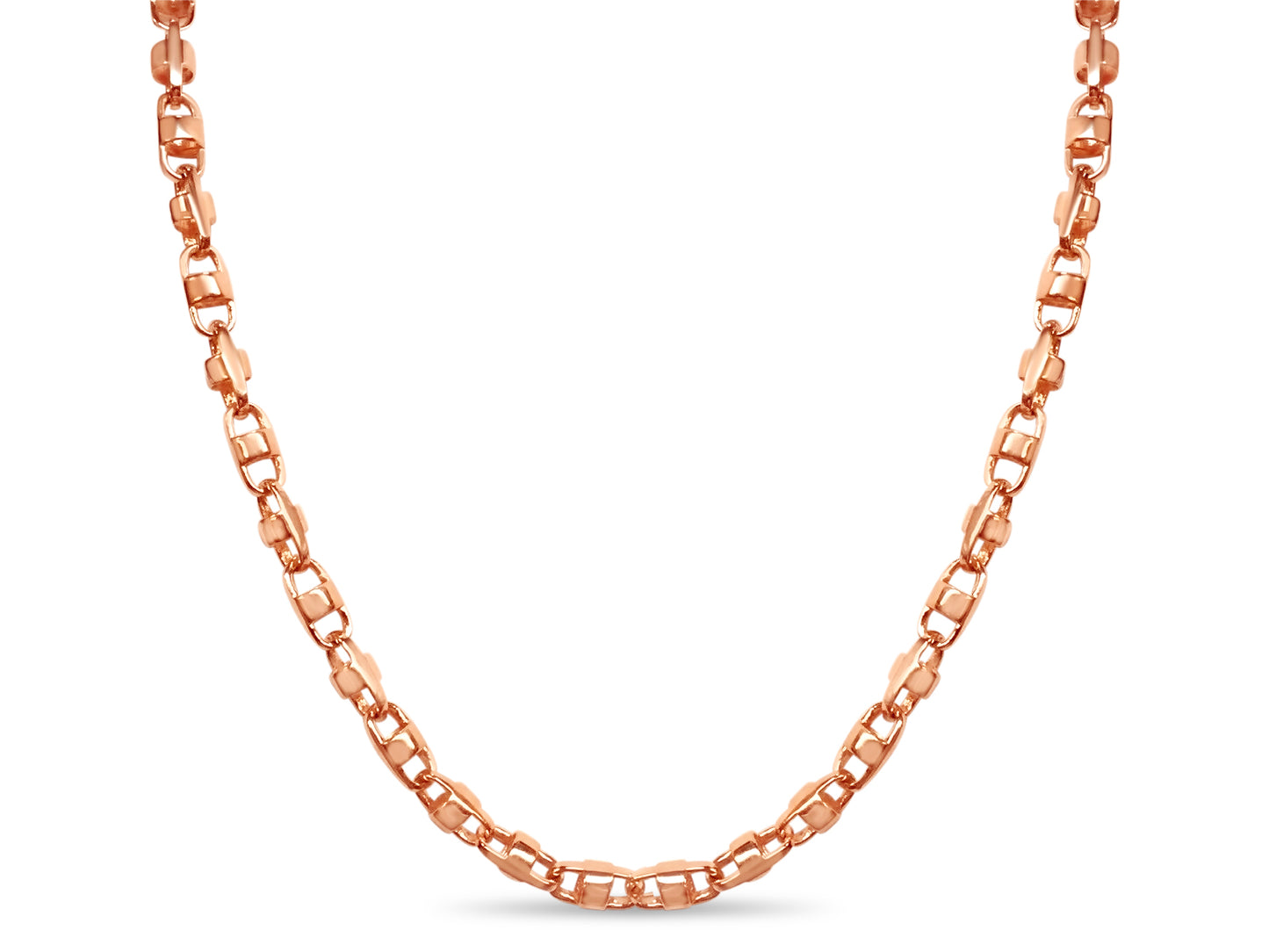 Handmade Solid Gold Anchor Mariner Necklace , 7mm