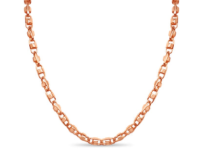 Handmade Solid Gold Anchor Mariner Necklace , 7mm