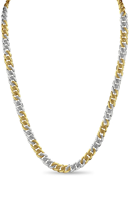 Handmade Solid Gold Curb Necklace , 10mm