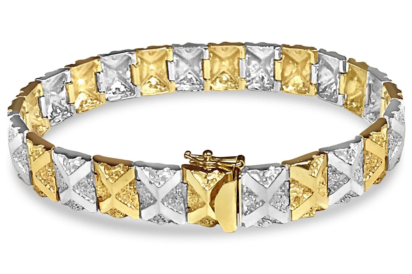 Handmade Solid Gold Nugget Bracelet , 11mm