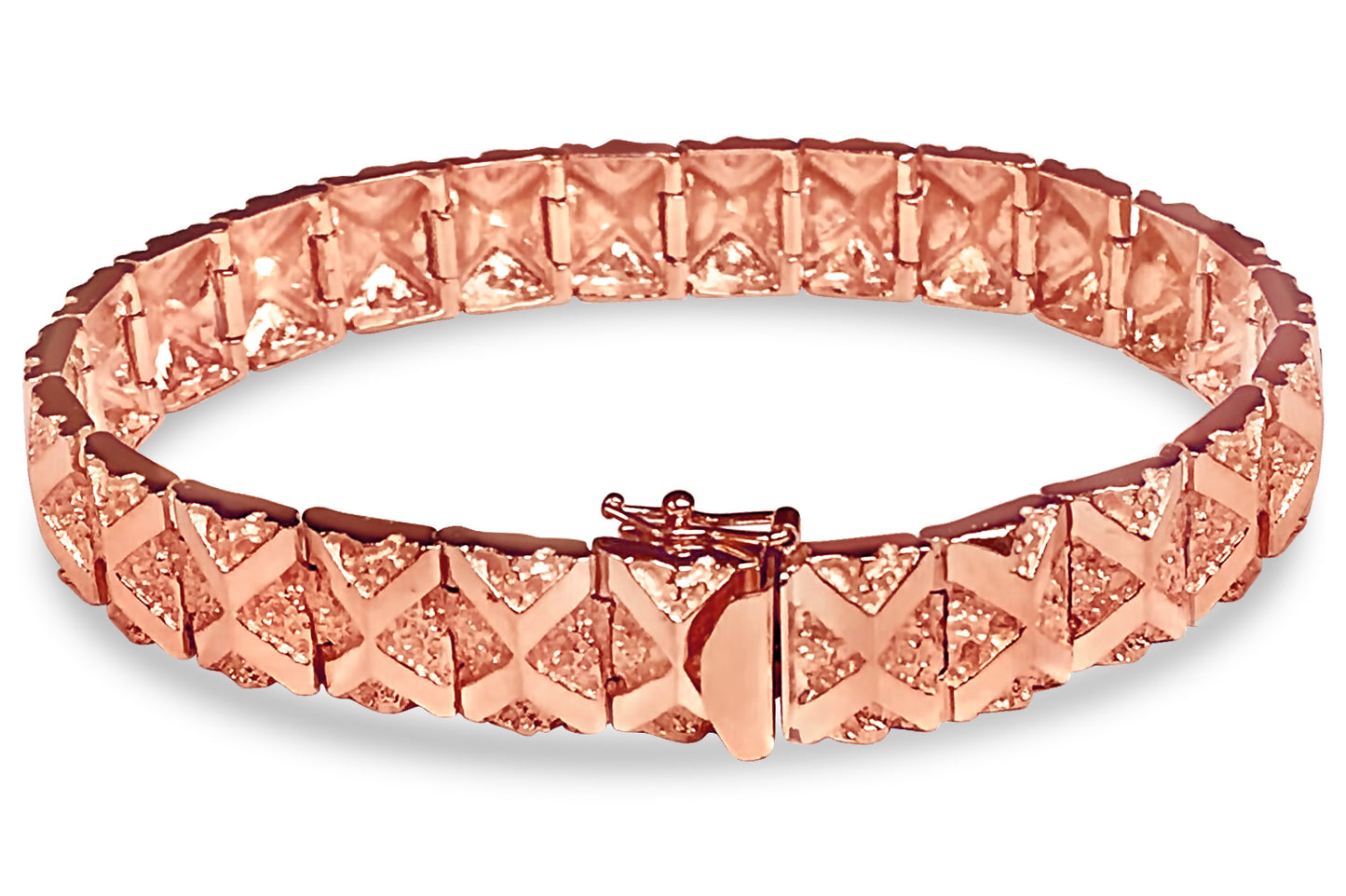 Handmade Solid Gold Nugget Bracelet , 11mm