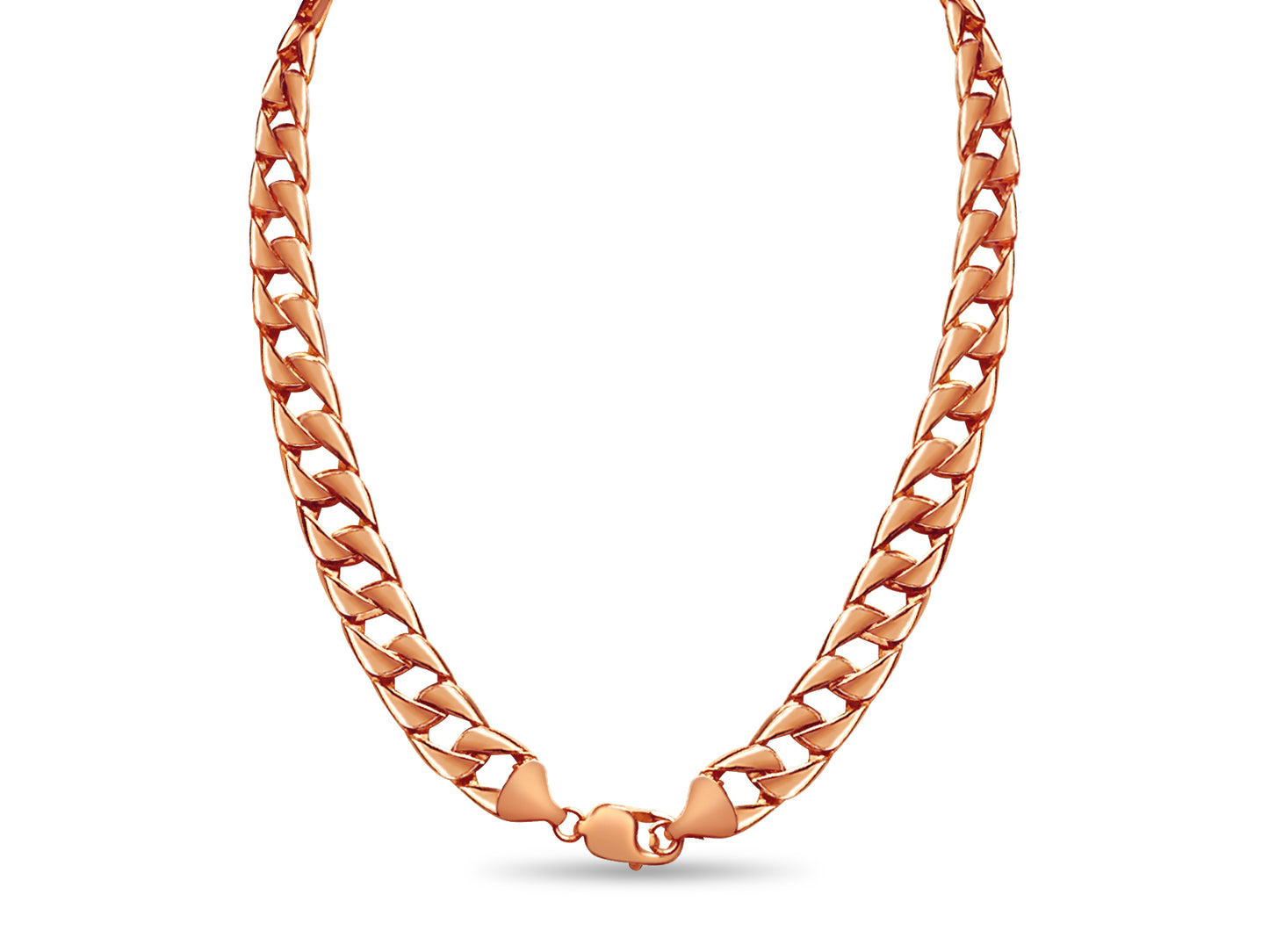 Handmade Solid Gold Curb Necklace , 13mm