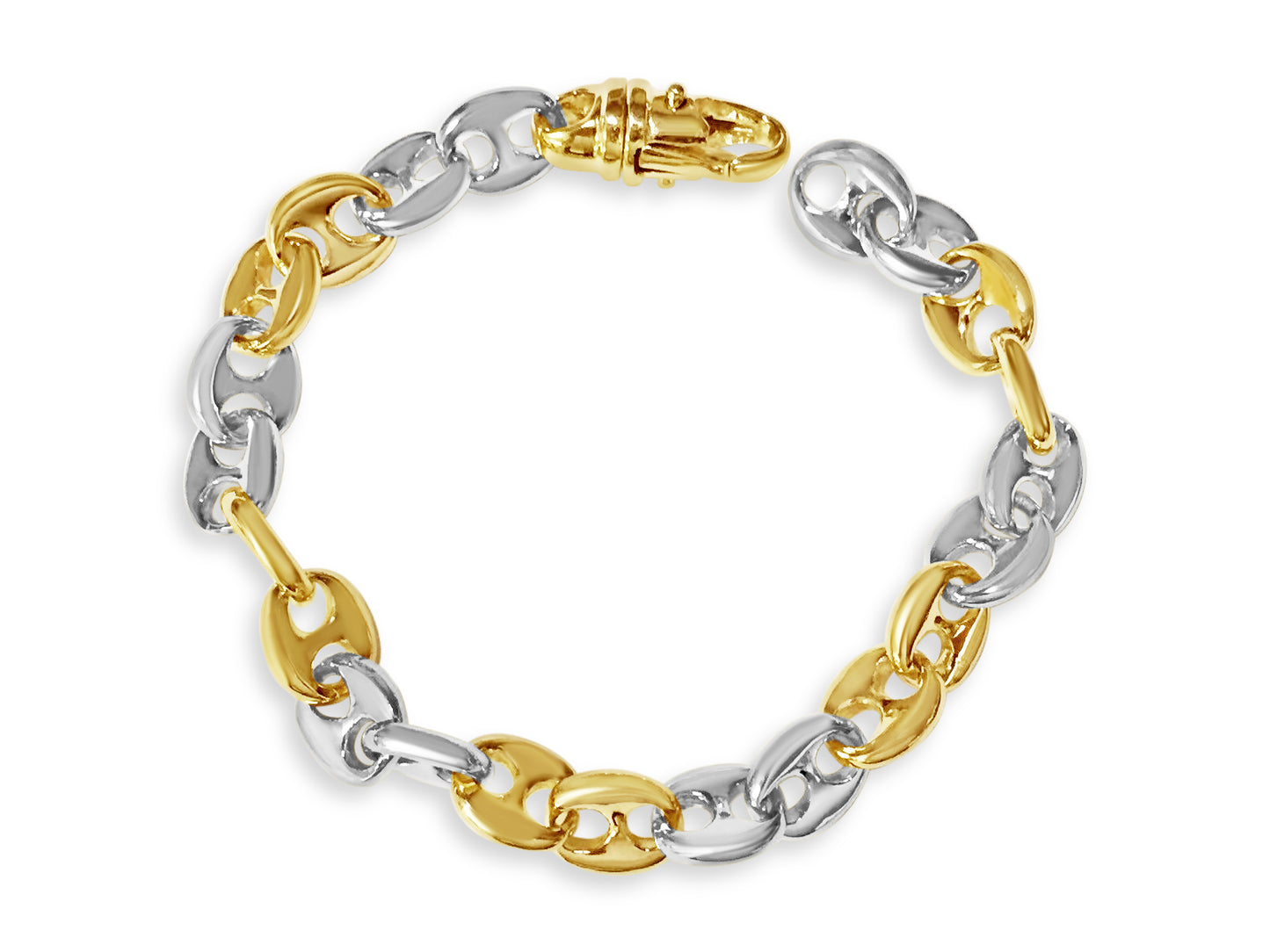Handmade Solid Gold Anchor Mariner Bracelet , 8mm