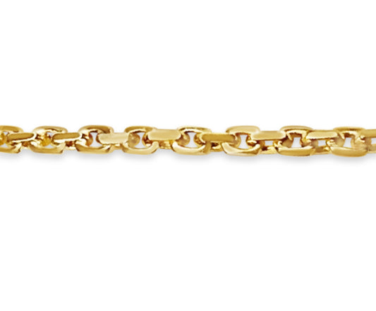 Handmade Solid Gold Fancy Rolo Bracelet , 6mm