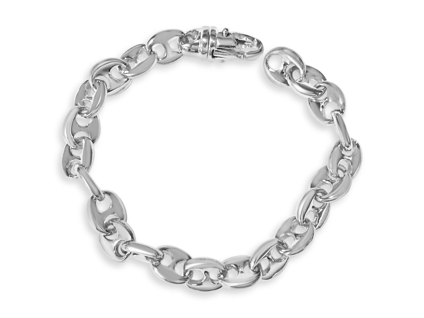 Handmade Solid Gold Anchor Mariner Bracelet , 8mm