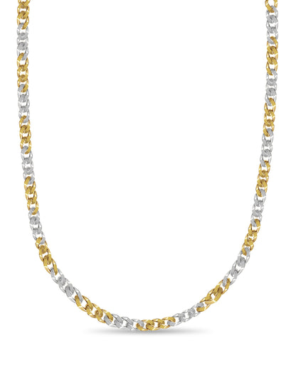 Handmade Solid Gold Curb Necklace , 9mm