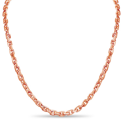 Handmade Solid Gold Fancy Rolo Necklace , 6mm