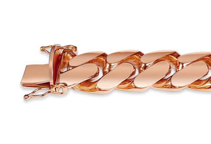 Handmade Solid Gold Miami Cuban Bracelet , 16mm