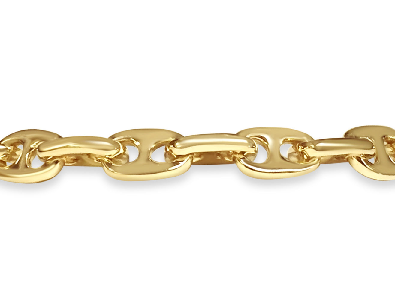 Handmade Solid Gold Anchor Mariner Necklace , 9mm