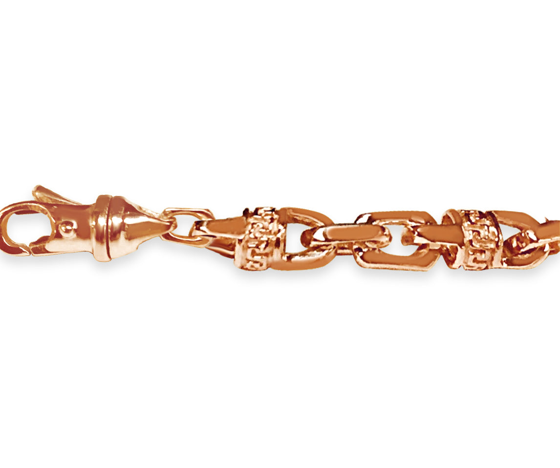 Handmade Solid Gold Fancy Greek Necklace , 5mm