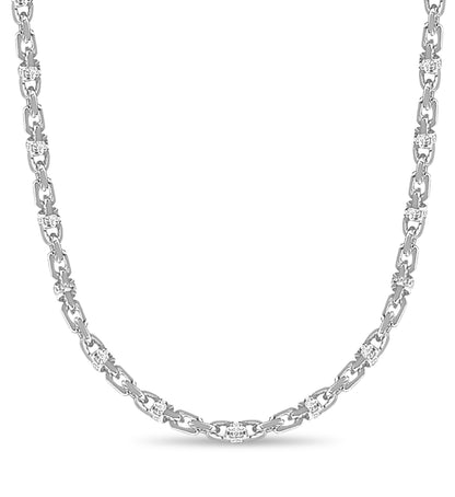 Handmade Solid Gold Fancy Greek Necklace , 5mm