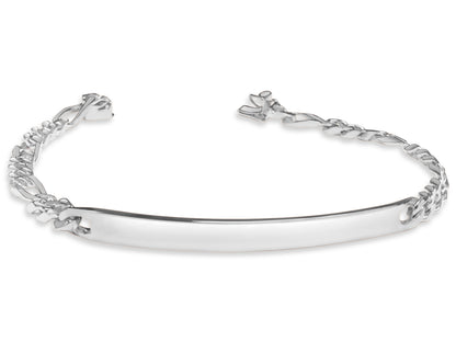 Handmade Solid Gold ID Figaro Bracelet , 5mm