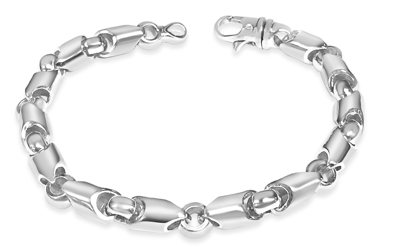 Handmade Solid Gold Fancy Tube Bracelet , 8mm