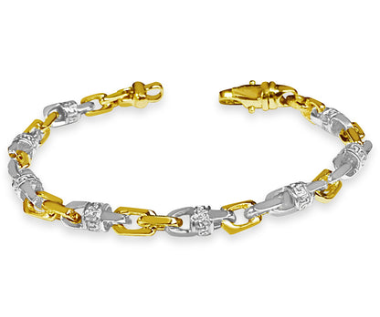 Handmade Solid Gold Fancy Greek Bracelet , 5mm