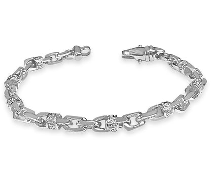 Handmade Solid Gold Fancy Greek Bracelet , 5mm