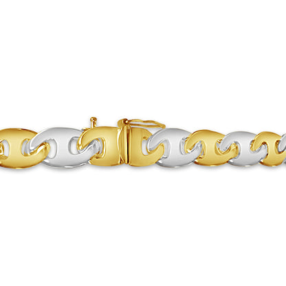 Handmade Solid Gold Mariner Bracelet , 9mm