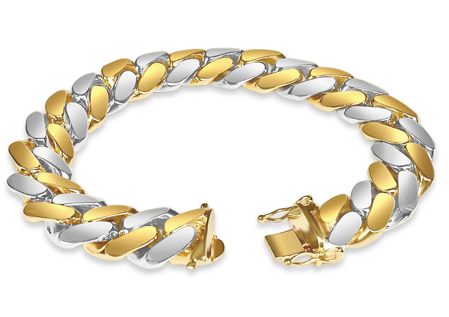 Handmade Solid Gold Miami Cuban Bracelet , 16mm