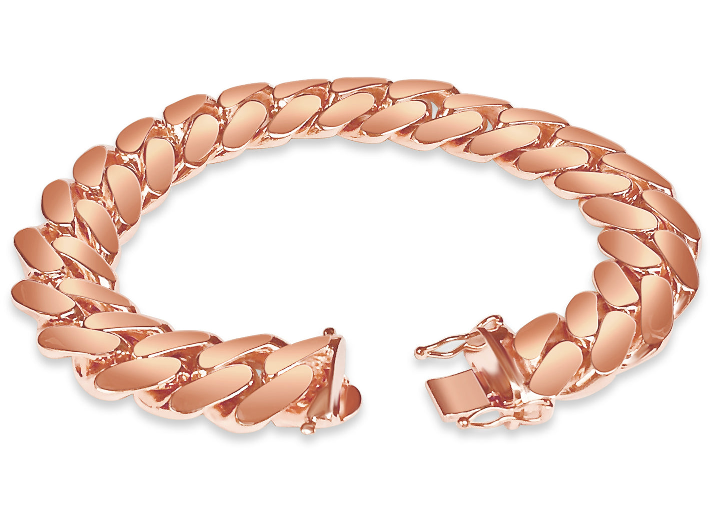 Handmade Solid Gold Miami Cuban Bracelet , 16mm