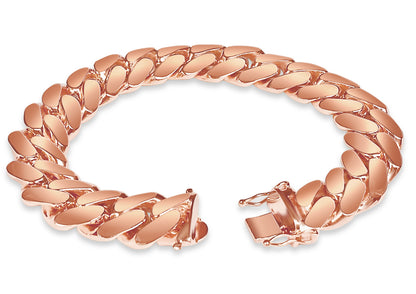Handmade Solid Gold Miami Cuban Bracelet , 16mm