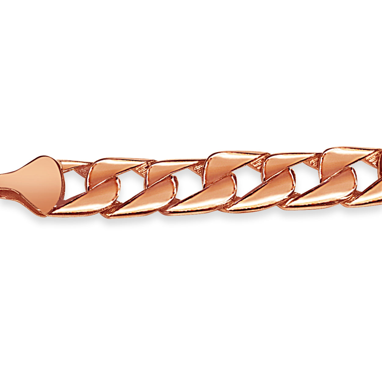 Handmade Solid Gold Curb Necklace , 13mm