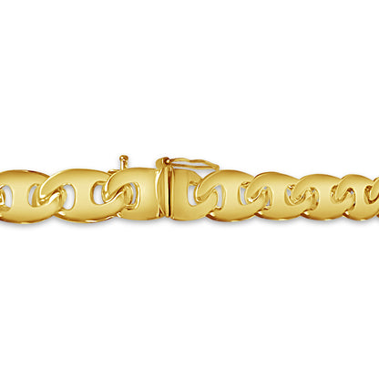 Handmade Solid Gold Mariner Bracelet , 9mm